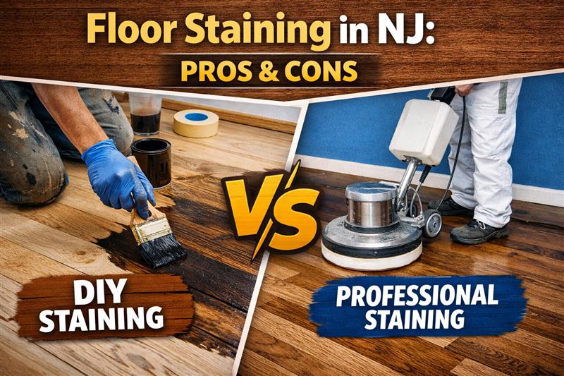 DIY vs. Professional Floor Staining in NJ: Pros & Cons