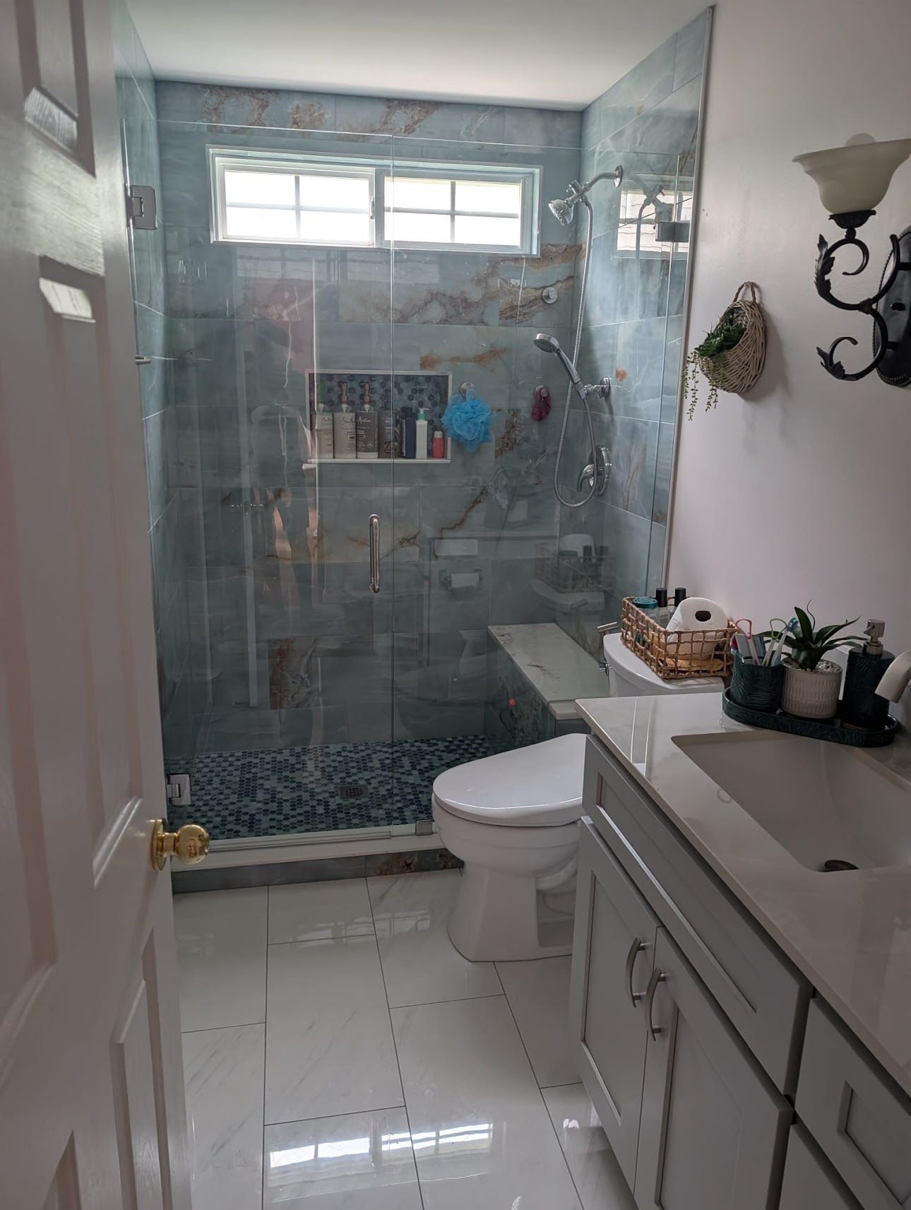 Contemporary Tile Bathroom