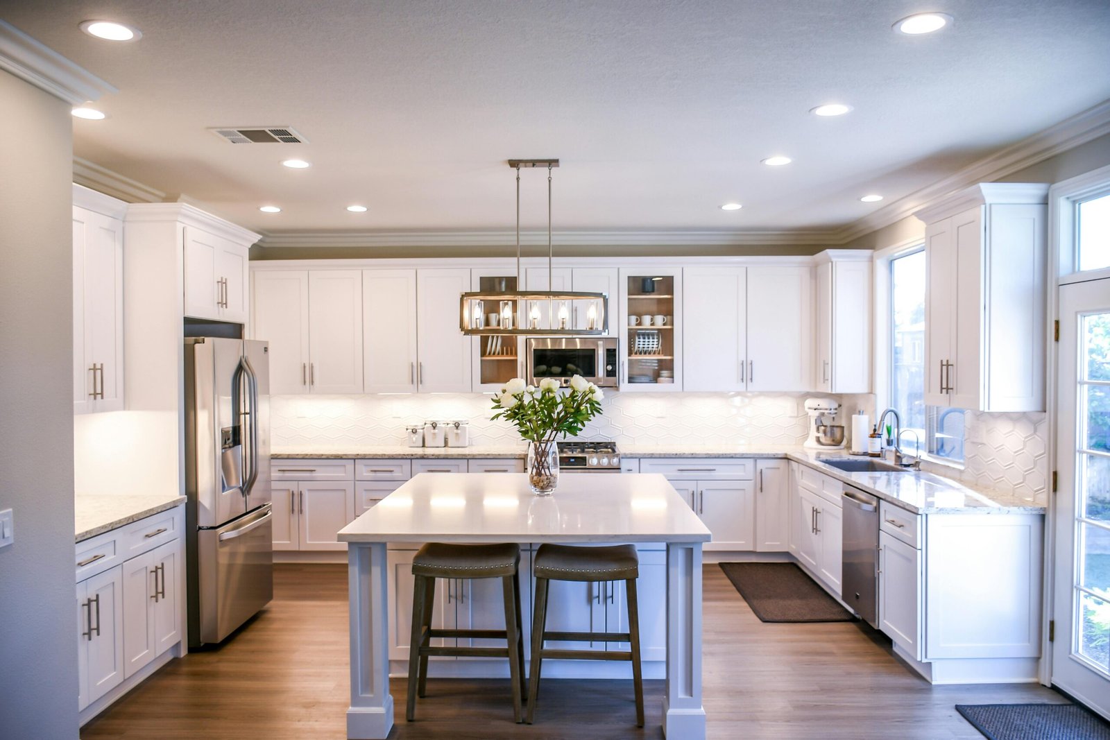 Spacious White Kitchen