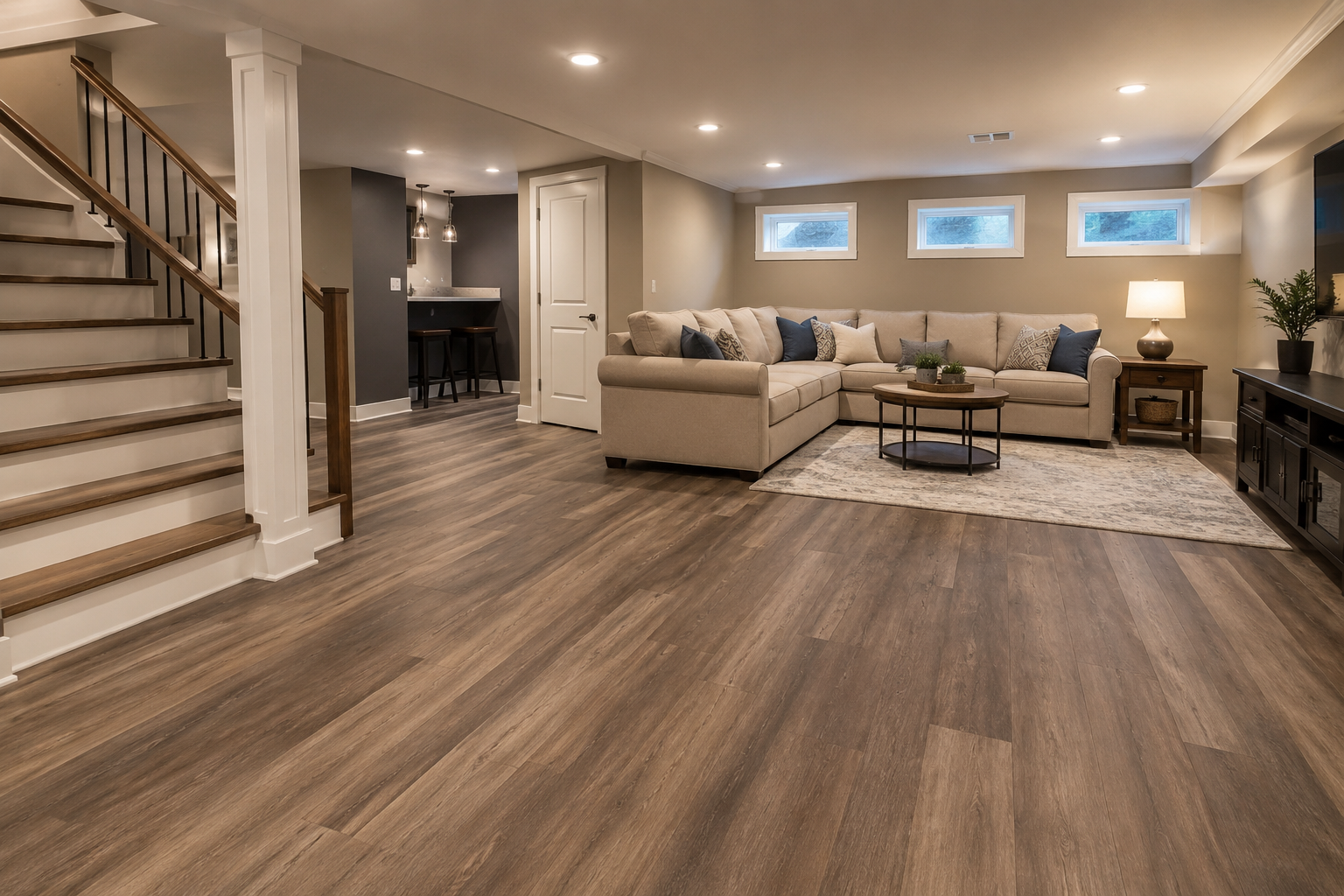 Waterproof Vinyl Flooring for Basement Makeovers